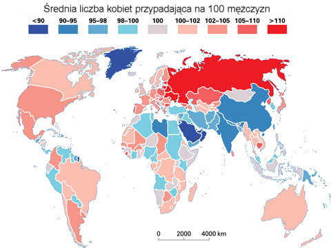 stopie feminizacji na wiecie mapa kobiety na 100 mczyzn