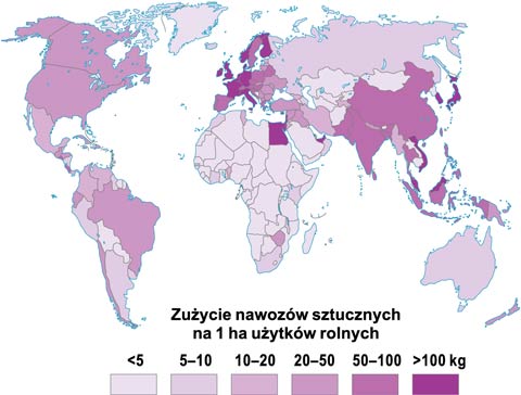 zuycie nawozw sztucznych na wiecie mapa